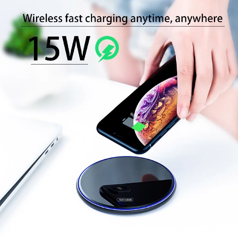 Super Safe 15W Fast Charge Wireless Charger for smart phones