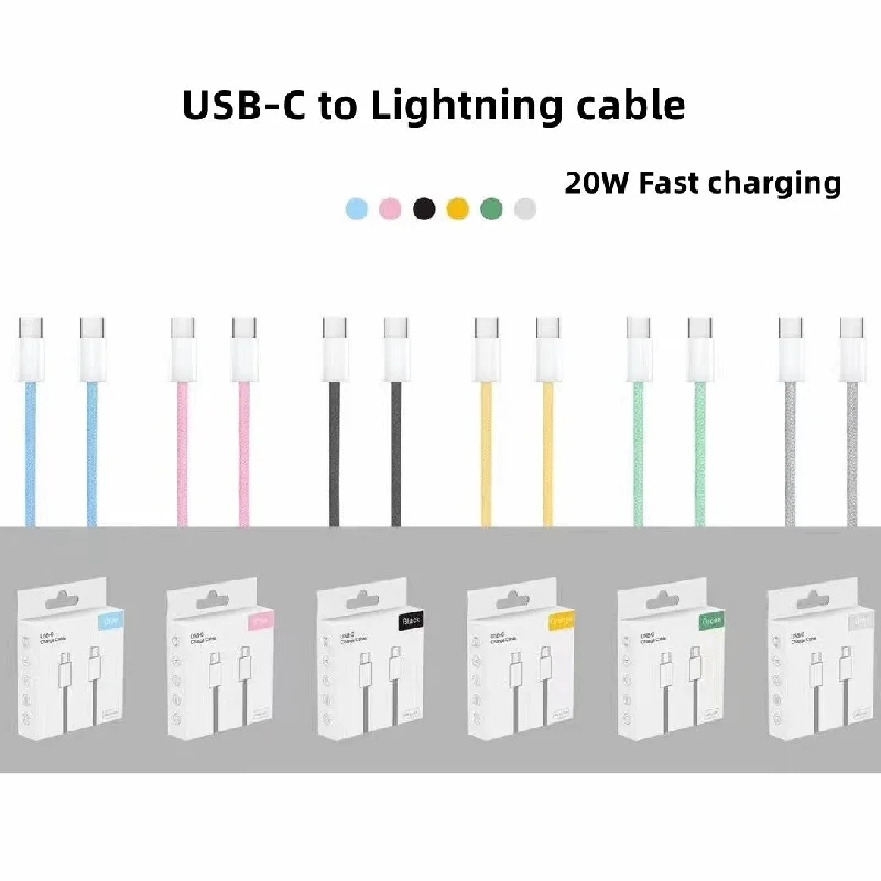 NEW 20W PD USB cable Type C to 8 pin Lightning fast charging charger