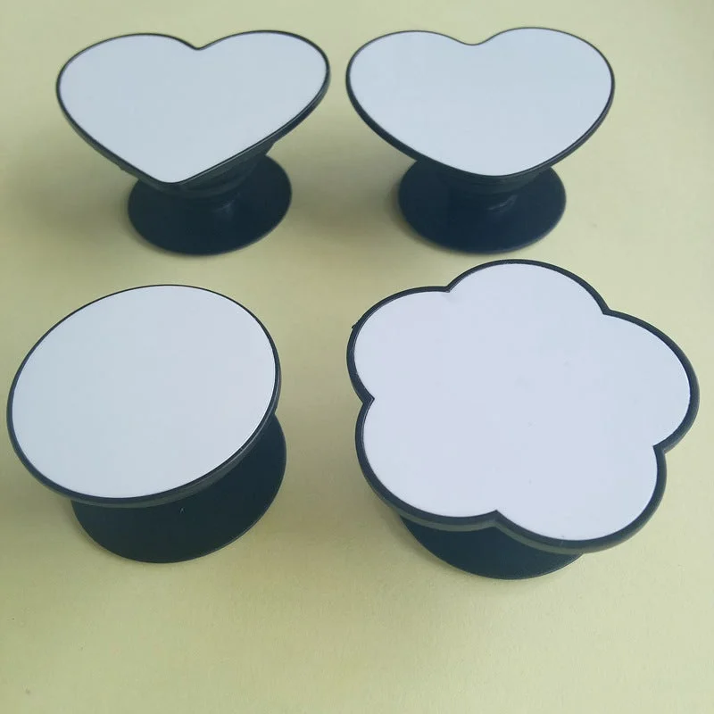 Heart shape Plain Blank pop up grip for Sublimation DIY your own design with metal disk plate