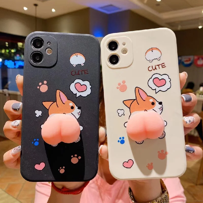 iPhone 12 pro max iphone 11 pro max iphone 13 pro max phone case Cute 3D Cartoon funny Ass Liquid Silicone fancy Cheap Silicone Elastic Soft back Cover For iphone x xr xs max iphone 6 7 8plus