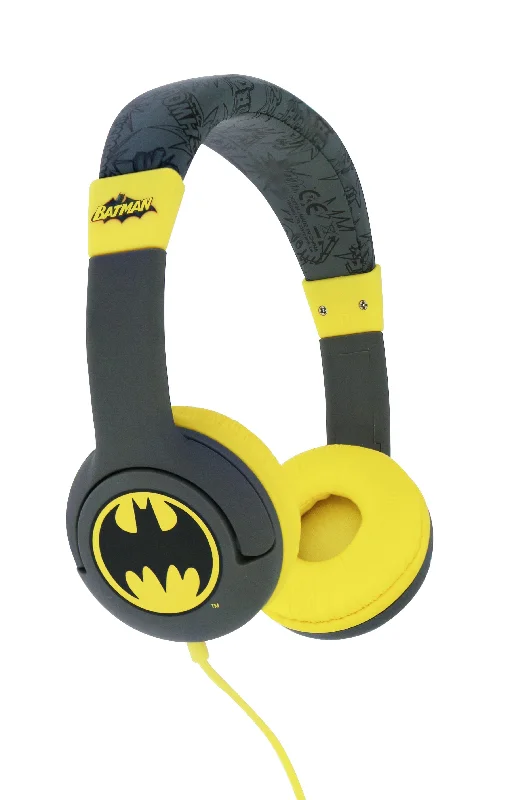 OTL Batman OnEar Wired Headphone - Safe Volume Limiting @85dB, Foldable & Adjustable, Superb Sound Quality,  Works w/ Smartphones, Tablets, Ninetendo Switch, Laptops & devices w/ 3.5mm port - Signal