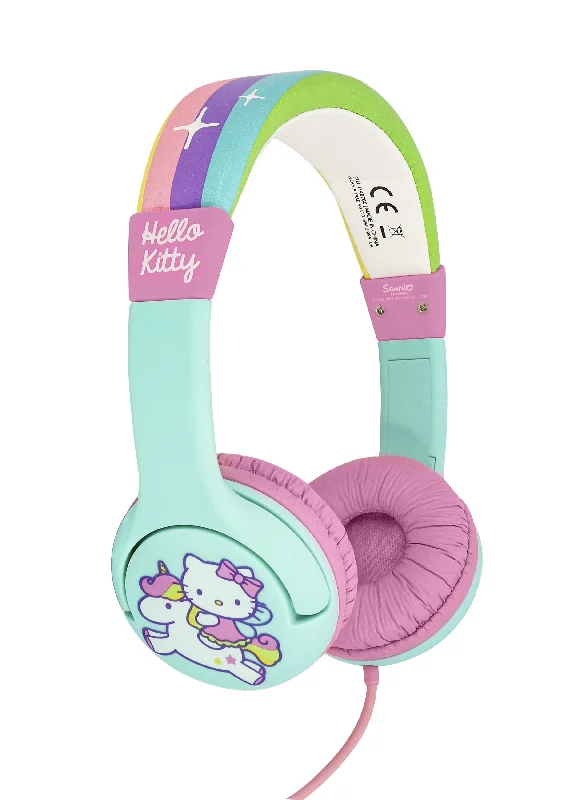 OTL HelloKitty OnEar Wired Headphone - Safe Volume Limiting @85dB, Foldable & Adjustable, Superb Quality,  Works w/ Smartphones, Tablets, Ninetendo Switch, Laptops & devices w/ 3.5mm port - Unicorn