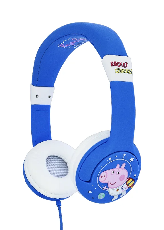 OTL Peppa OnEar Wired Headphone - Safe Volume Limiting @85dB, Foldable & Adjustable, Superb Sound Quality,  Works w/ Smartphones, Tablets, Ninetendo Switch, Laptops & devices w/ 3.5mm port - George