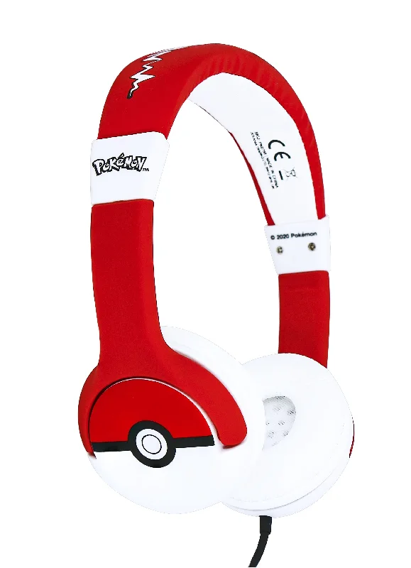 OTL Pokemon OnEar Wired Headphone - Safe Volume Limiting @85dB, Foldable & Adjustable, Superb Sound Quality,  Works w/ Smartphones, Tablets, Ninetendo Switch, Laptops & devices w/ 3.5mm port - PokeBall