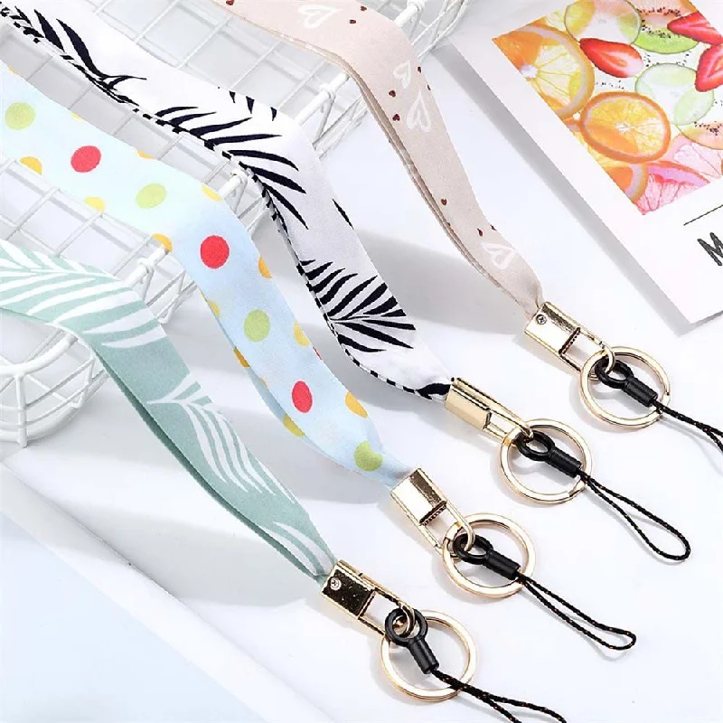 Universal Fashion Cell Phone Lanyard Colorful Scarf Ribbon Neck Strap