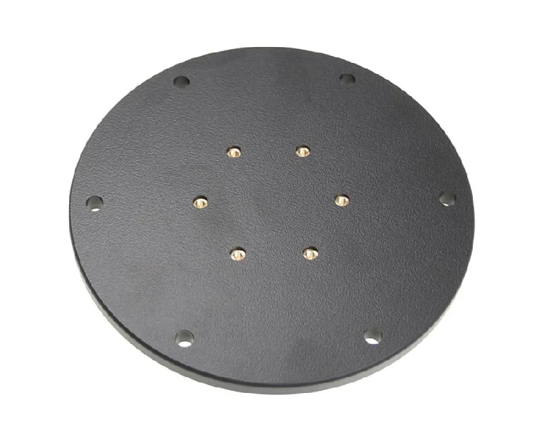 Mounting Plate Round. - Diameter: 150 mm. (Black) - For Hollow Core Pedestals