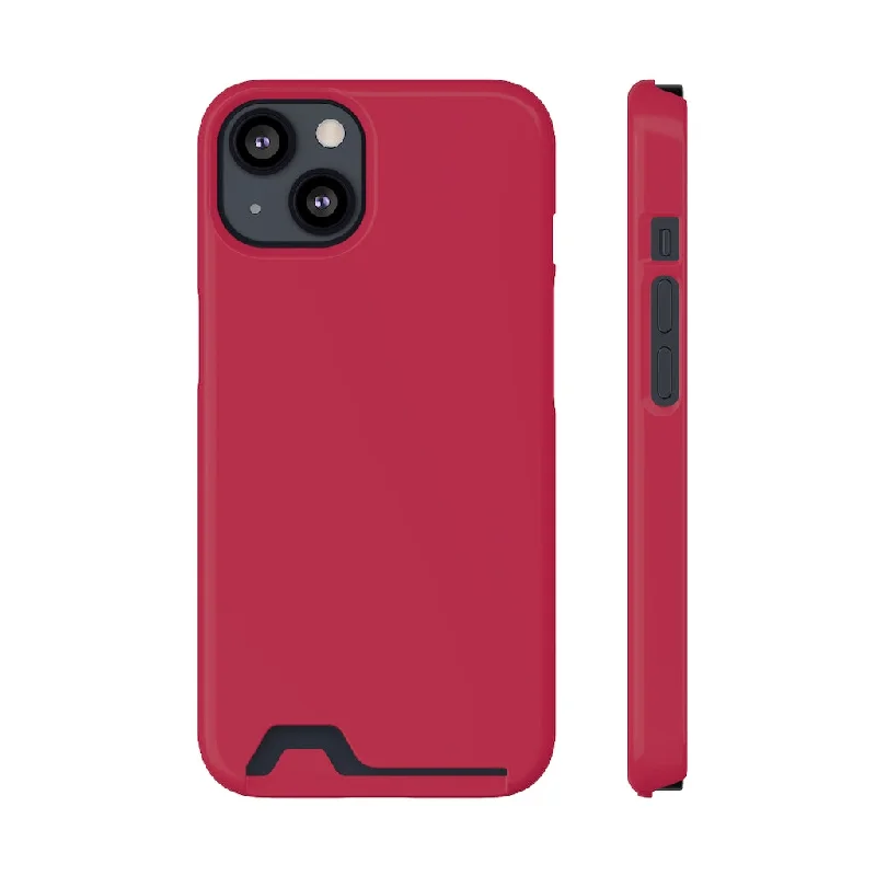 Bright Maroon iPhone Case (Card)