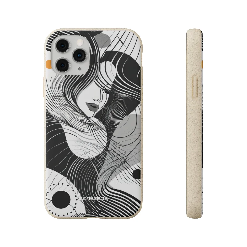 Fluid Noir Rhythm | Biodegradable Phone Case