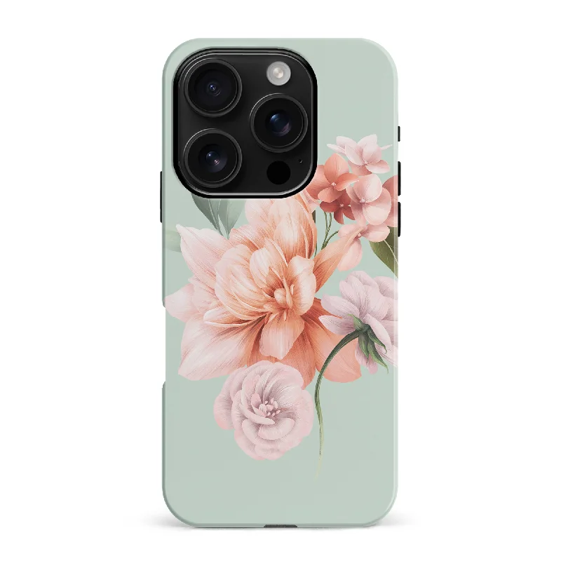 Full Bloom Floral Phone Case - Green