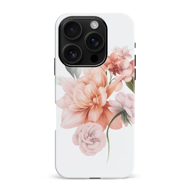 Full Bloom Floral Phone Case - White