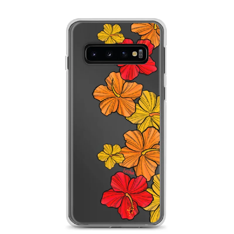 Hibiscus Retro - Clear Case for Samsung®