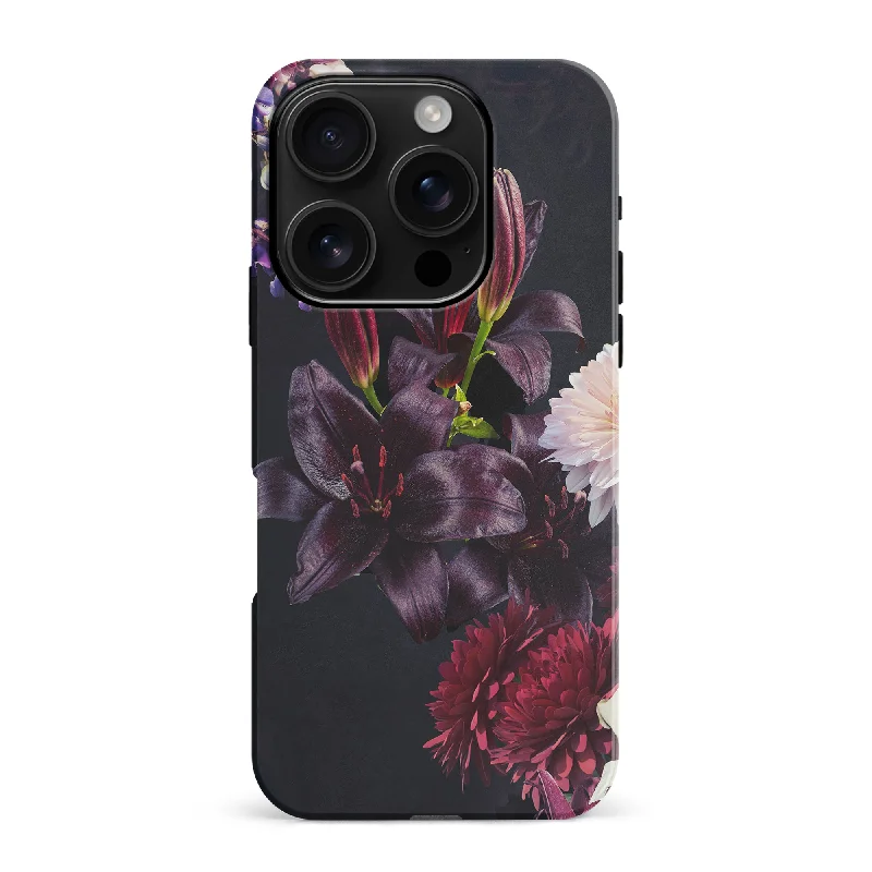 Burgundy Lily Floral Phone Case