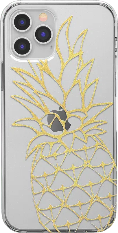 You're a Fine-Apple | Gold Pineapple Clear Case