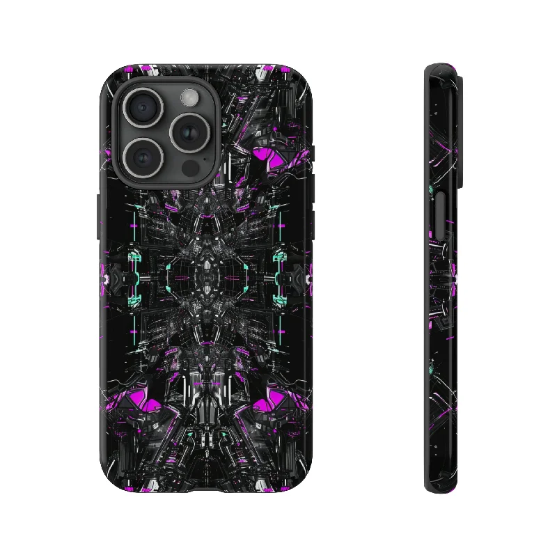 Purple Grid Mirage - Protective Phone Case