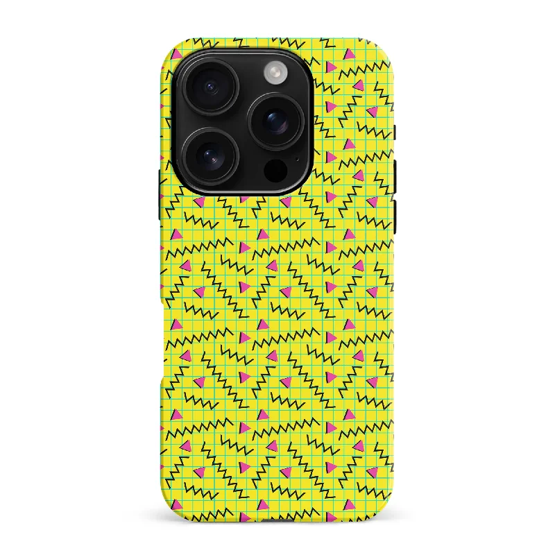 Retro Graph Paper Phone Case - Yellow