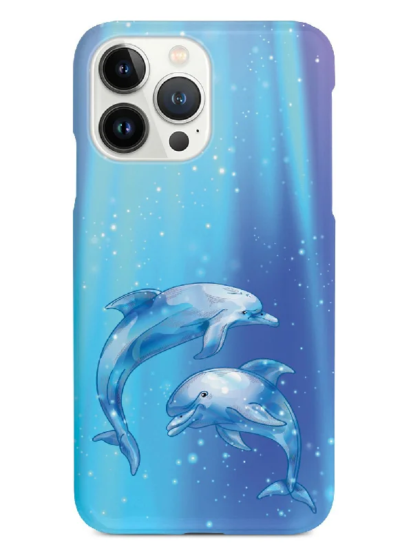 Aquamarine Dolphin Duo - White Case