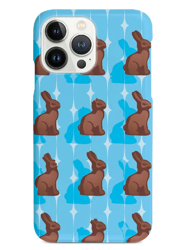 Blue Chocolate Bunny - White Case