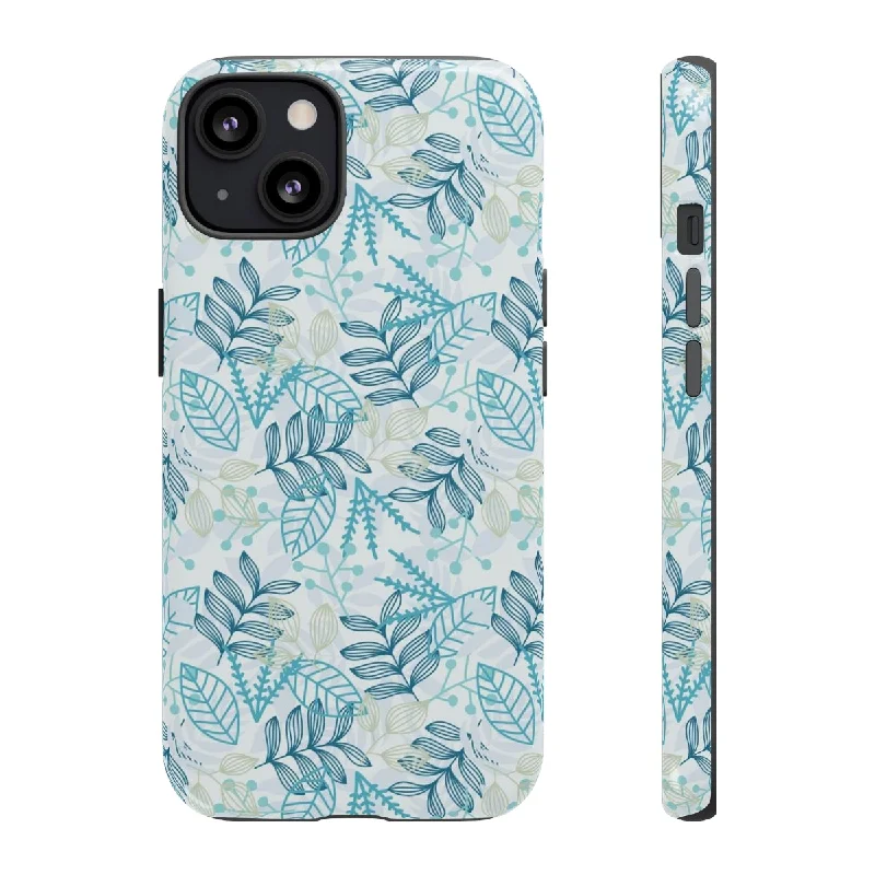 Blue leaf - Protective Phone Case