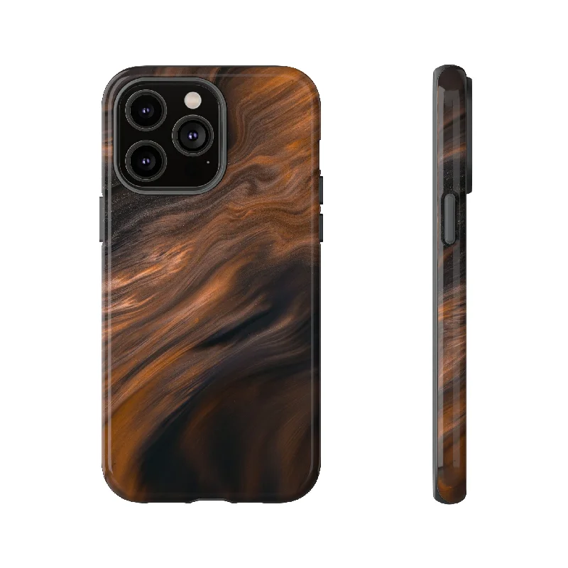 Brown Mist Ink Art - Protective Phone Case