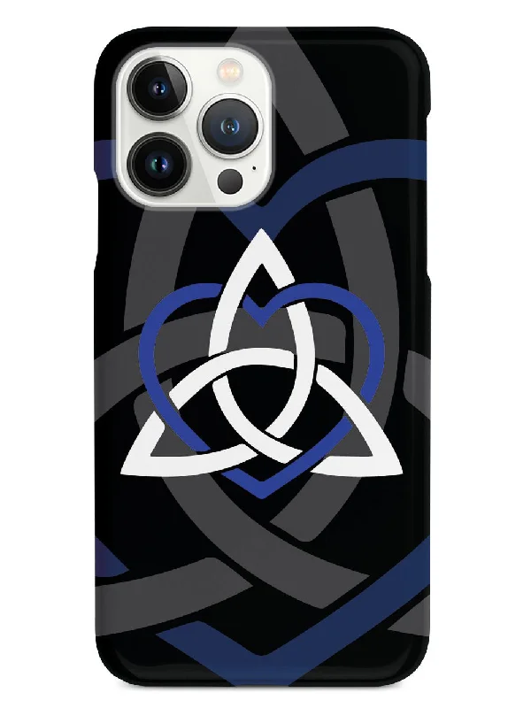 Celtic Sisters Knot - Blue - Black Case