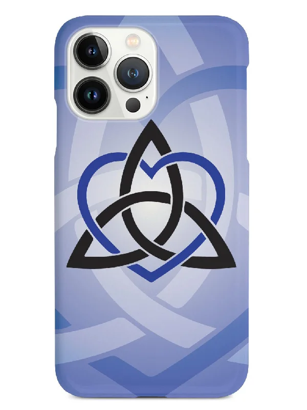 Celtic Sisters Knot - Blue - White Case