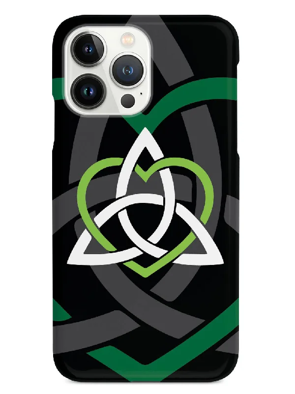 Celtic Sisters Knot - Green - Black Case