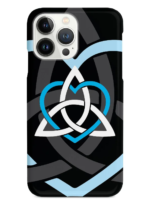 Celtic Sisters Knot - Light Blue - Black Case