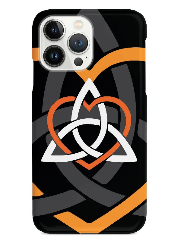 Celtic Sisters Knot - Orange - Black Case