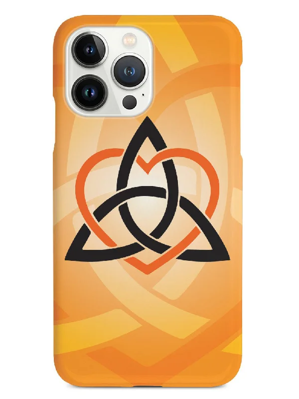 Celtic Sisters Knot - Orange - White Case