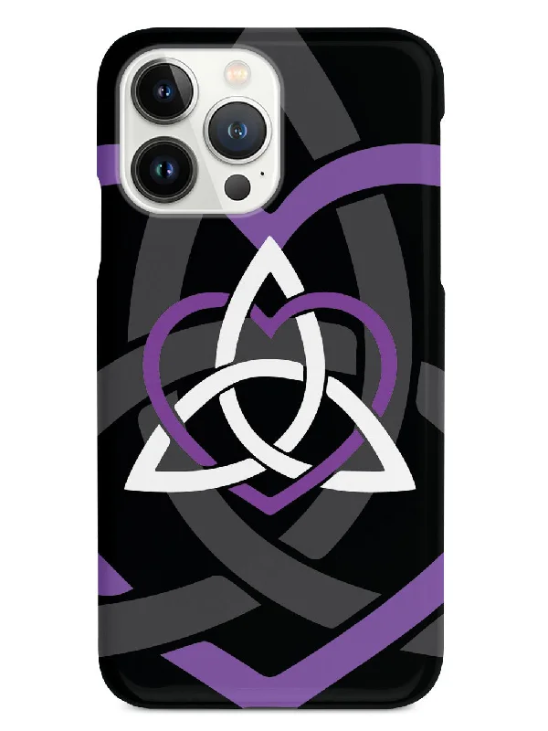 Celtic Sisters Knot - Purple - Black Case