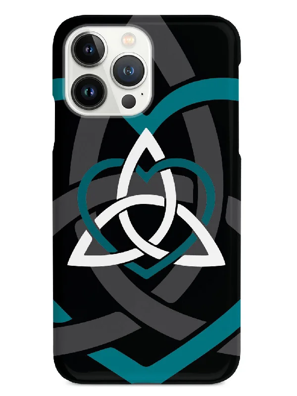 Celtic Sisters Knot - Teal - Black Case