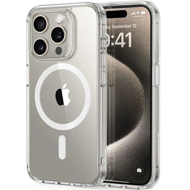 Clear Magsafe Magnetic Wireless Charging Case For iPhone