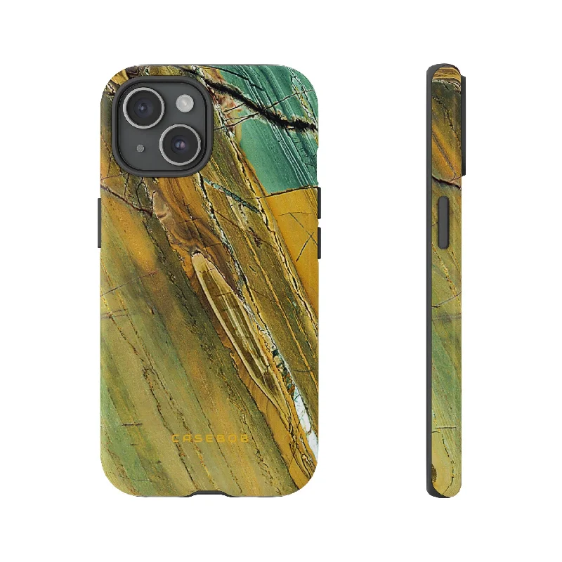 Cracked Yellow - Protective Phone Case