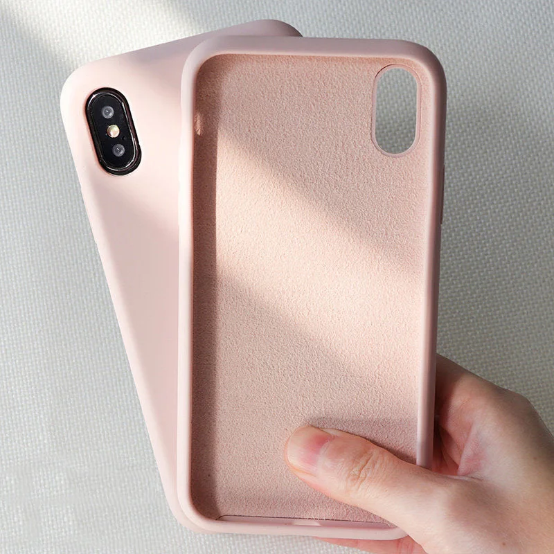 Cute Color Silicone  Phone Case For iPhone 6 6s 7 8 Plus