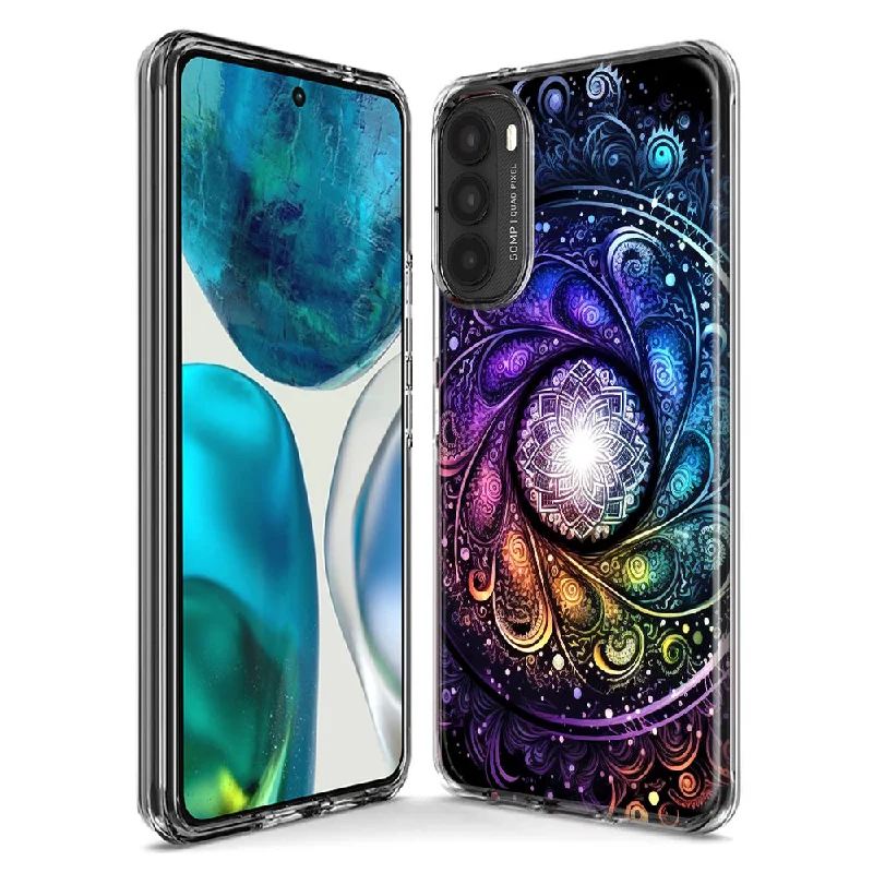 For Motorola Moto G Stylus 5G 2023 Mandala Geometry Abstract Galaxy Pattern Design Hybrid Protective Phone Case Cover