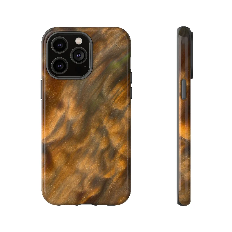 Gold Sand Ink Art - Protective Phone Case