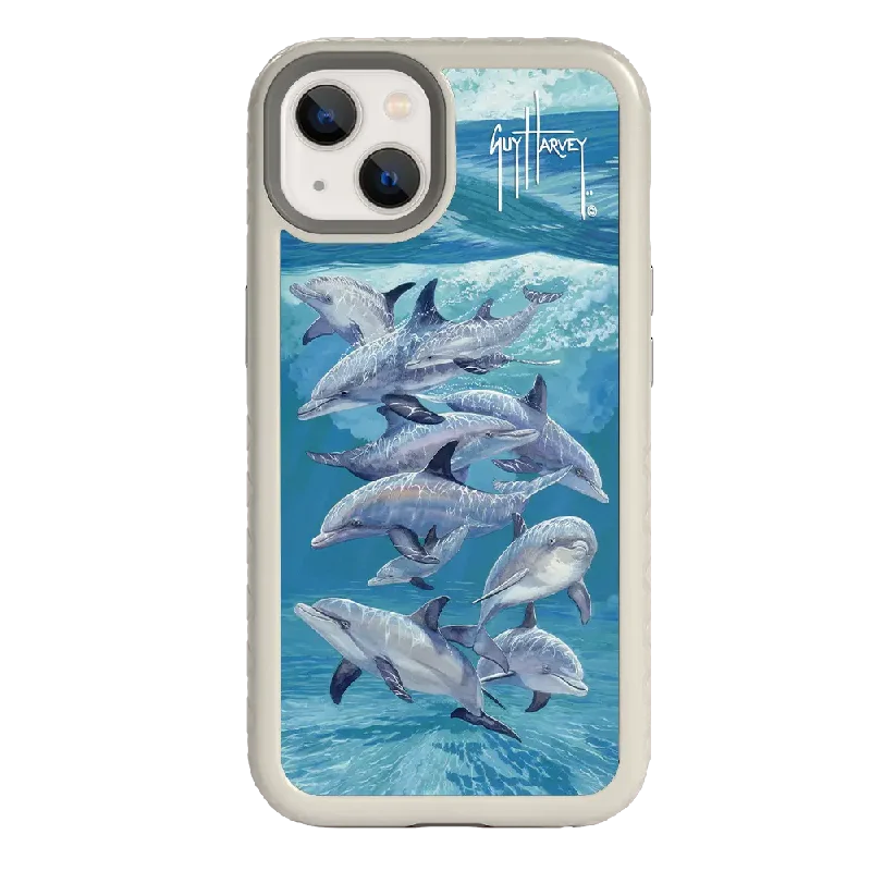 Guy Harvey Fortitude Series for Apple iPhone 13 - Bottlenose Dolphins