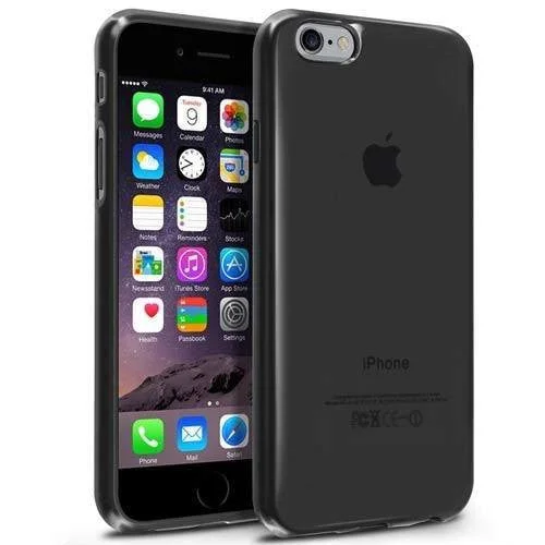 iPhone 6 Soft Transparent Protective Phone Case - Black