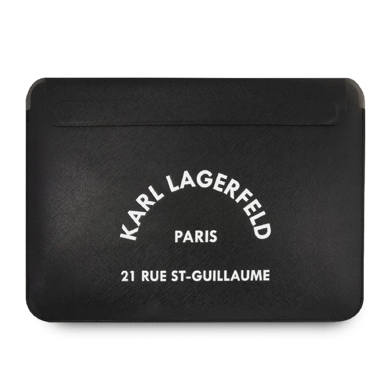 KARL LAGERFELD COMP SLEEVE SAFFIANO RSG 14" BLACK