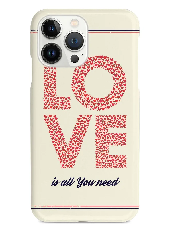 Love is all you need - Red Hearts - White Case