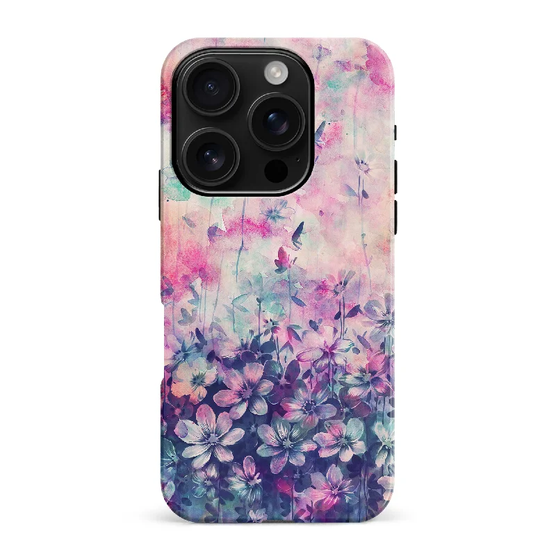 Lush Haven Painted Flowers Phone Case