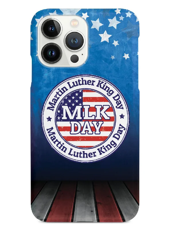 MLK Day Stamp - Patriotic Background - Black Case