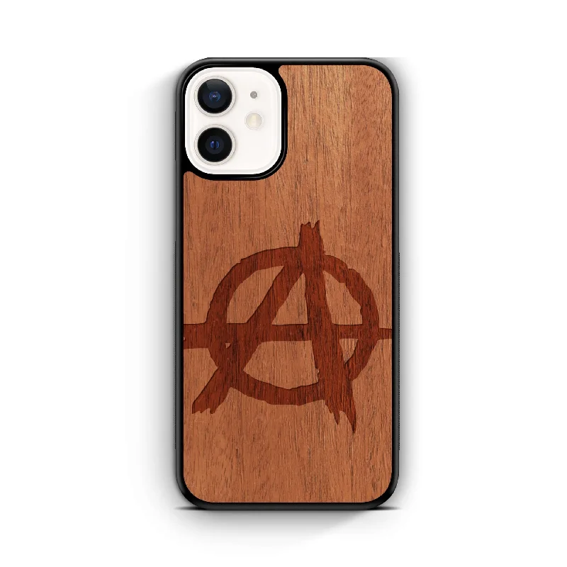 Slim Wooden Phone Case (Anarchy in Mahogany)