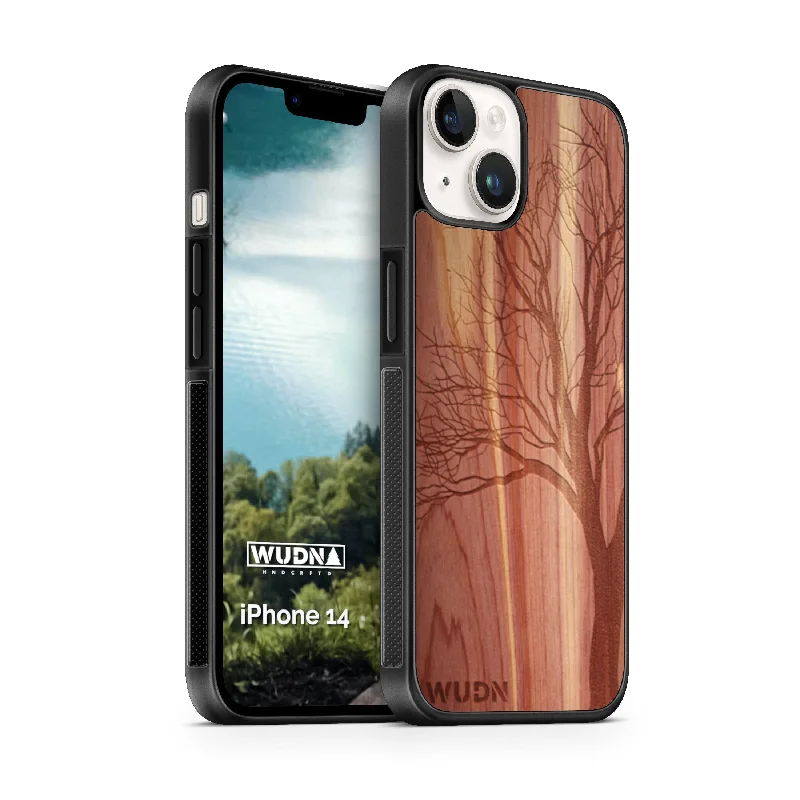 Slim Wooden iPhone Case (Winter Tree in Aromatic Cedar)