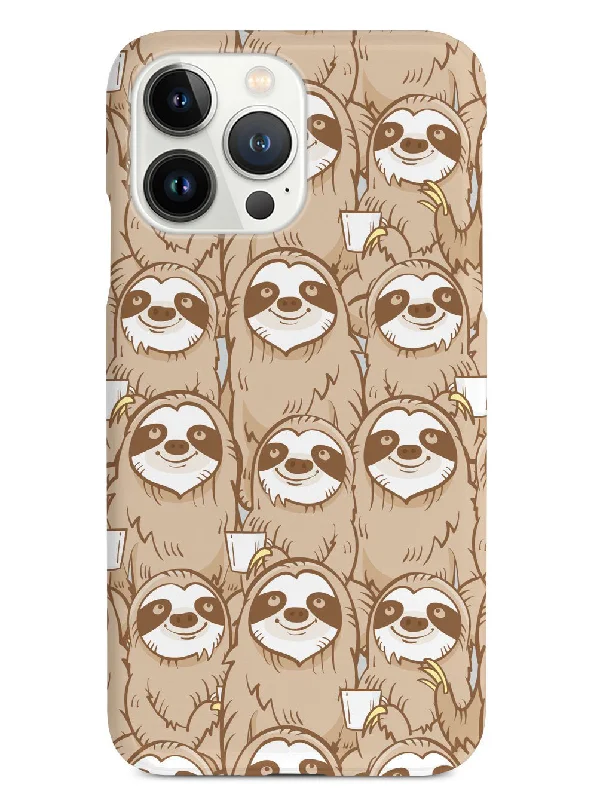 Sloth Cup Pattern - Black Case