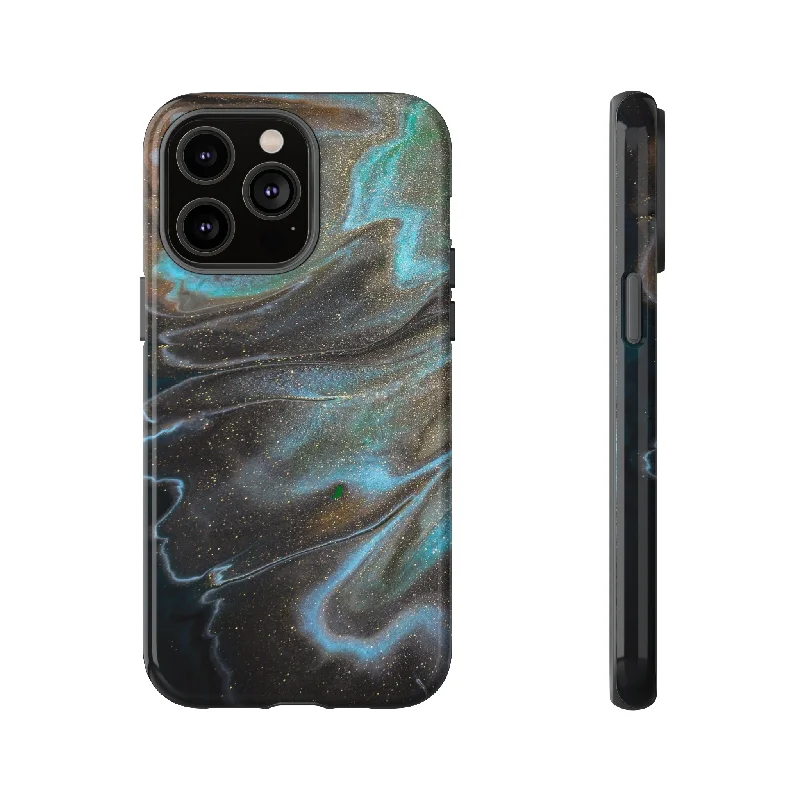 Smaragd Glitter Ink Art - Protective Phone Case