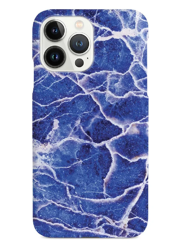 Textured Blue and White Marble Case