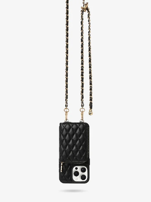 LuxeCharm- Argyle Phone Case with Adjustable Chain Strap