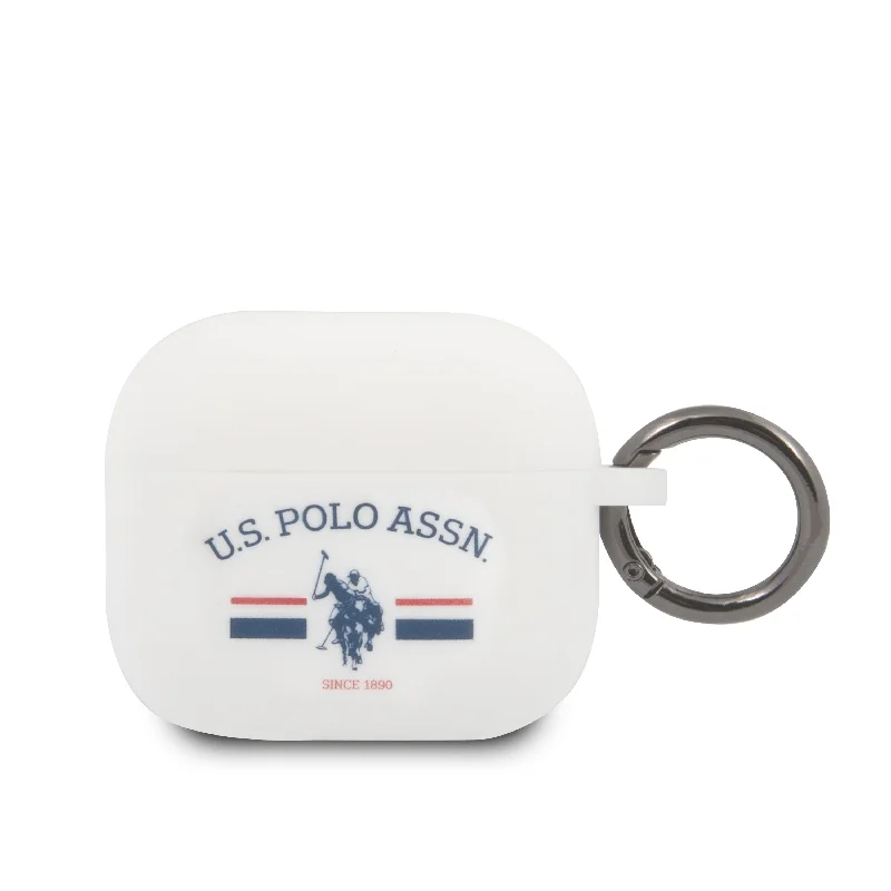 AirPods 3 - Silicone White Cover FLAG Design - U.S. Polo Assn.