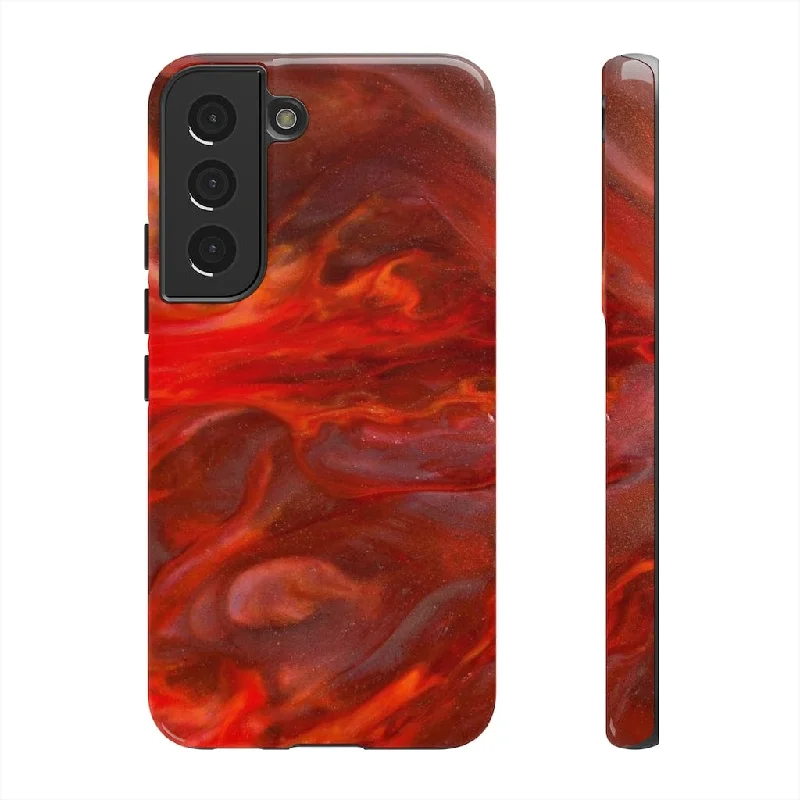 Warm Flames Ink Art Android Case - Protective Phone Case